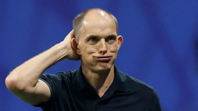 Soccer Football - FIFA World Cup 2026 - Semi Final - England v Argentina - Atlanta Stadium, Atlanta, Georgia, U.S. - July 15, 2026 England manager Thomas Tuchel reacts REUTERS/Paul Childs TPX IMAGES OF THE DAY